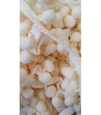 Tρέσα με Πον Πον Εκρού 1.2εκ. (ανά μέτρο)